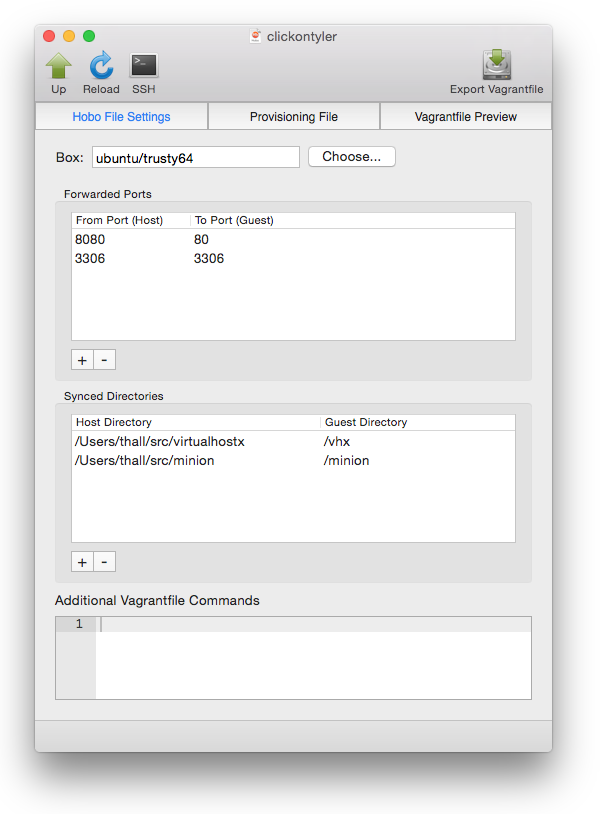 vagrant virtualhostx